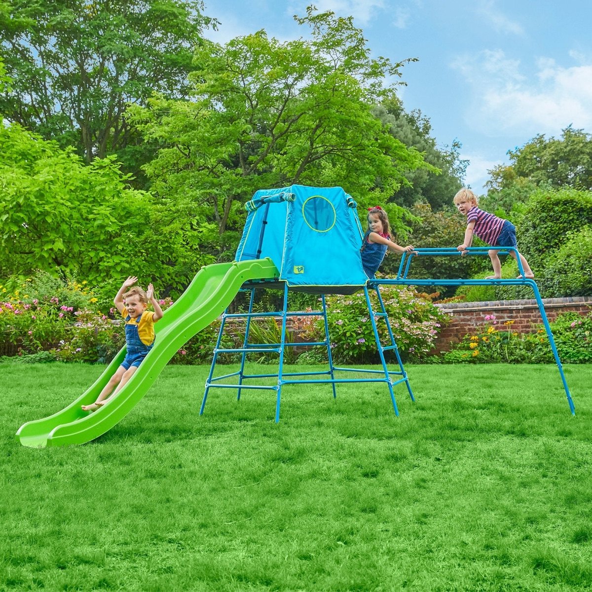 Aire de jeux évolutive toboggan EXPLORER TOUR bleu, TP TOYS