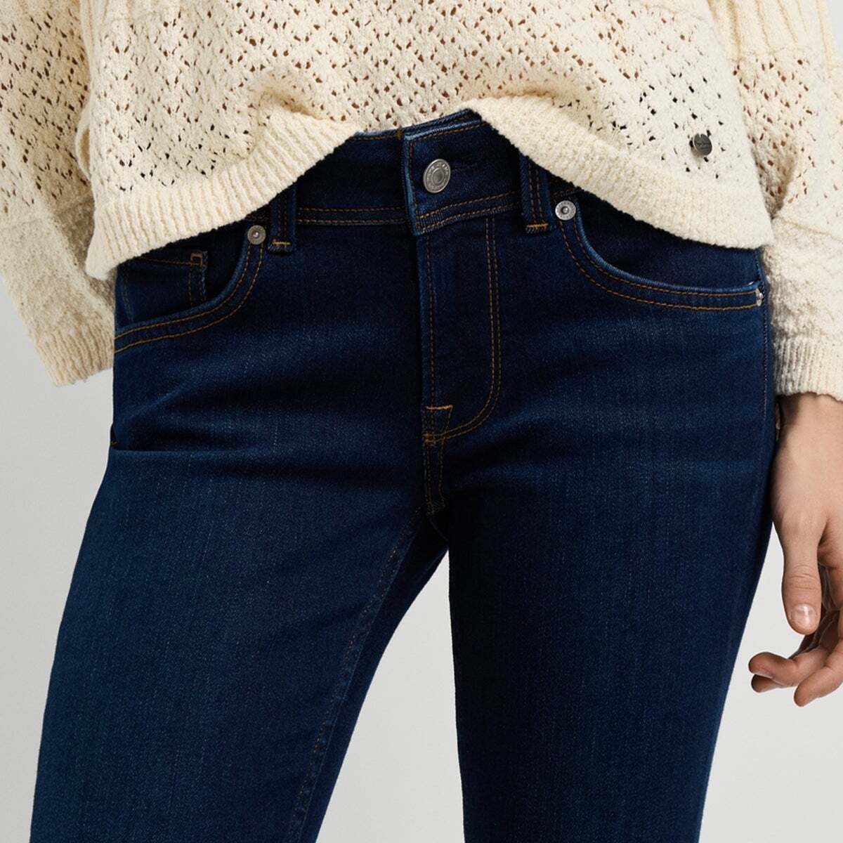 Pimlico - Jean Coupe Évasée, Taille Basse powerflex indigo foncé délavé, PEPE JEANS