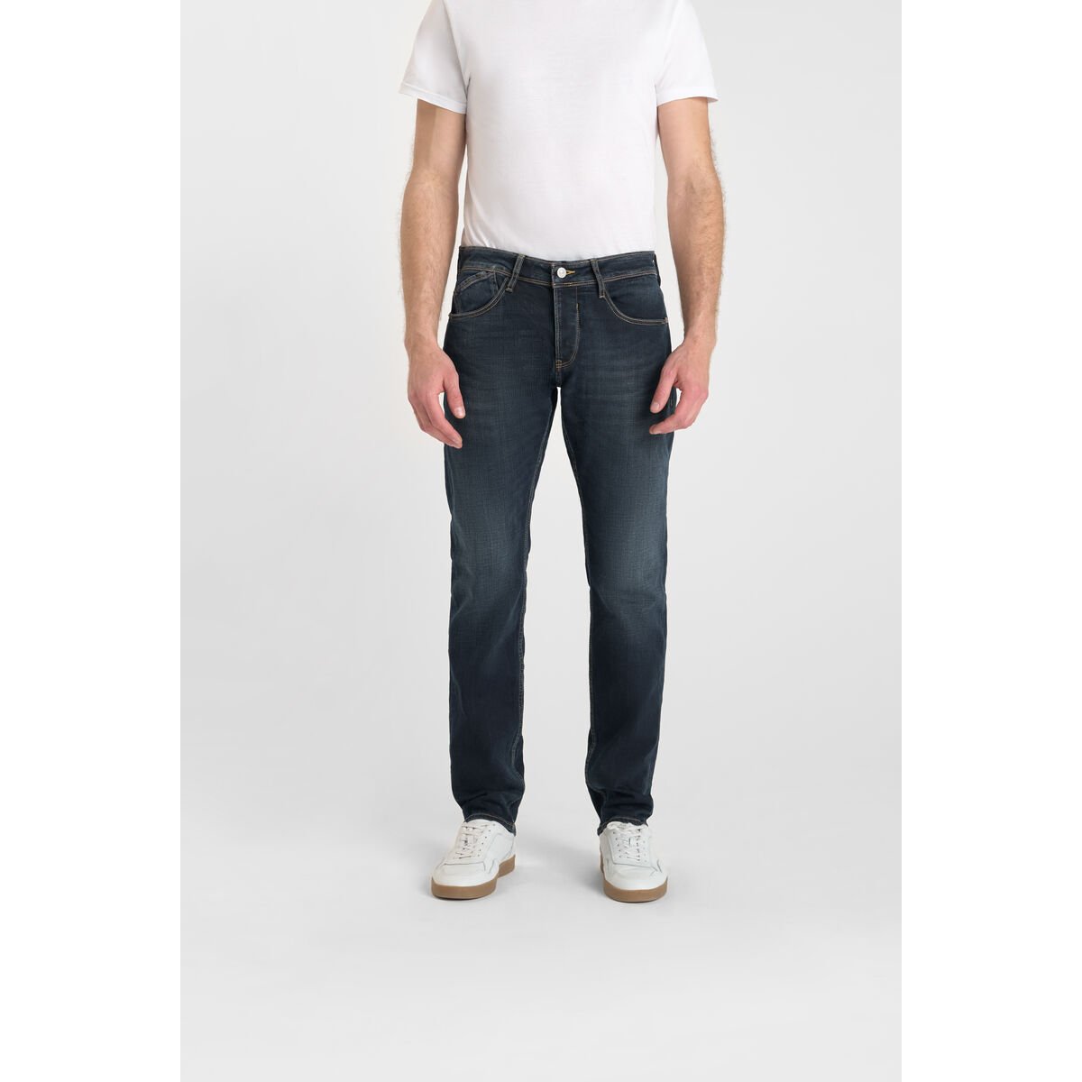 Jeans slim stretch 700/11, longueur 34 blue black, LE TEMPS DES CERISES