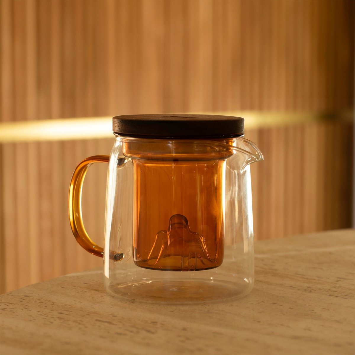 Théière en verre 45cl, LASKA ambre, OGO LIVING