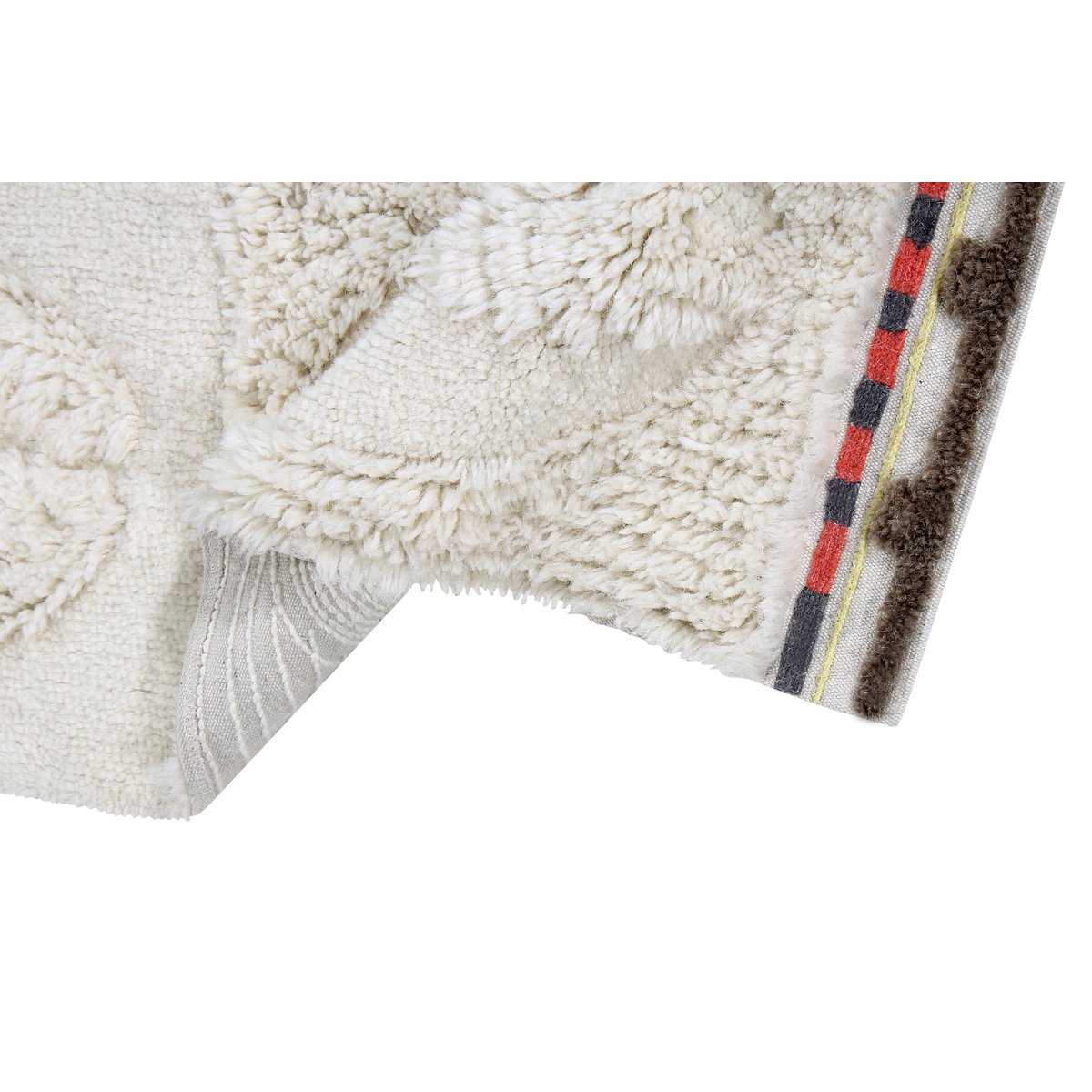 Tapis à laine Rectangulaire BAHARI blanc, LORENA CANALS