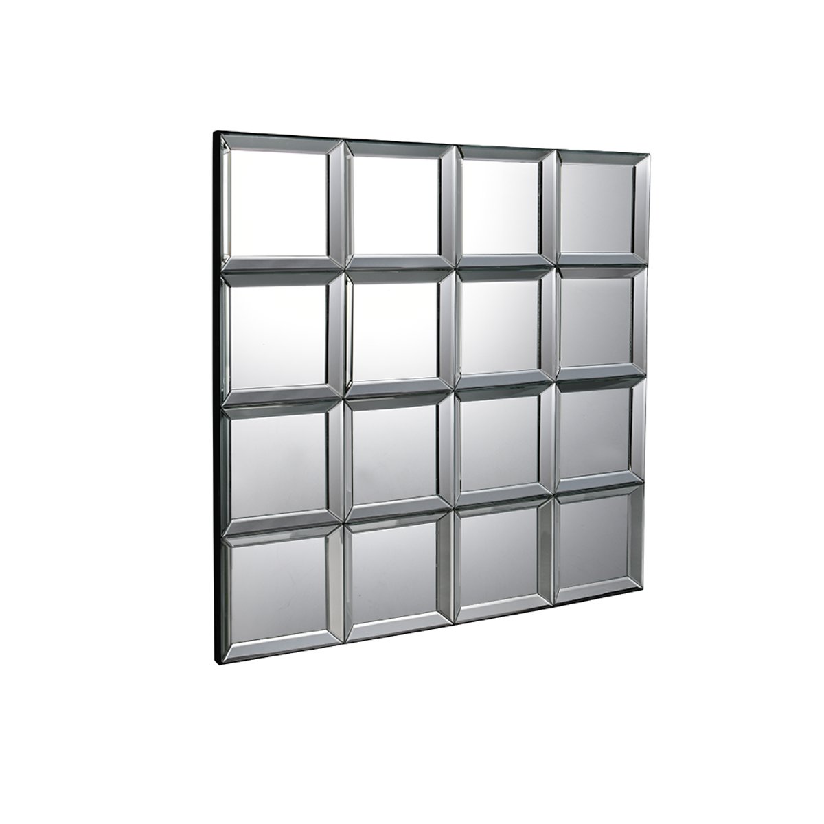 Miroir design en verre carré, JOLIE gris, BOITE A DESIGN