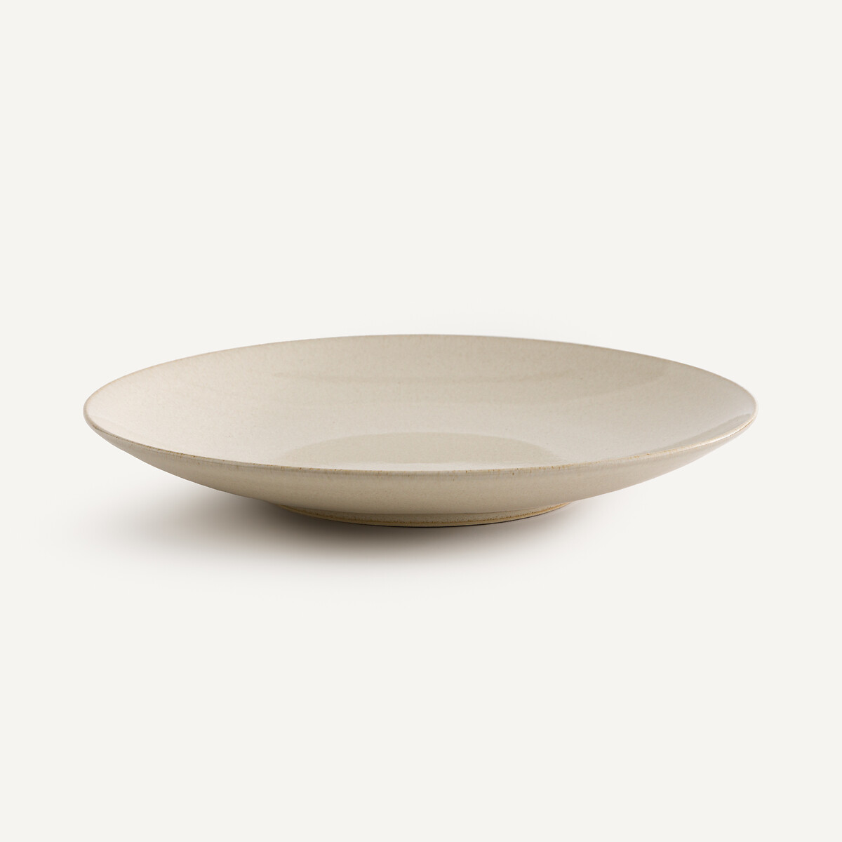 Lot de 4 assiettes plates en grès émaillé, BENN ecru, AM.PM