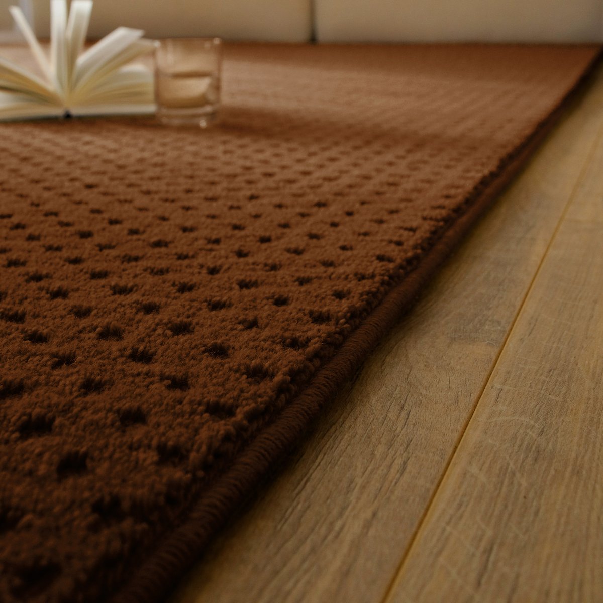 Tapis en laine avec relief , CASTELLO THREE marron, WECON HOME