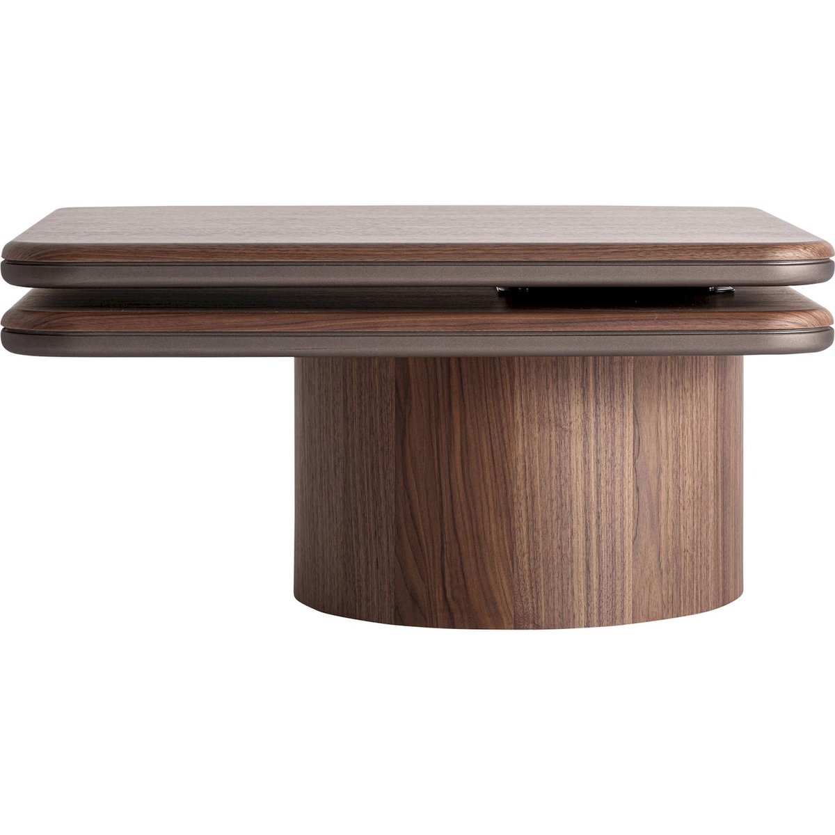 Table basse contemporaine en noyer noyer marron finition artisanale, RECOLLECTION
