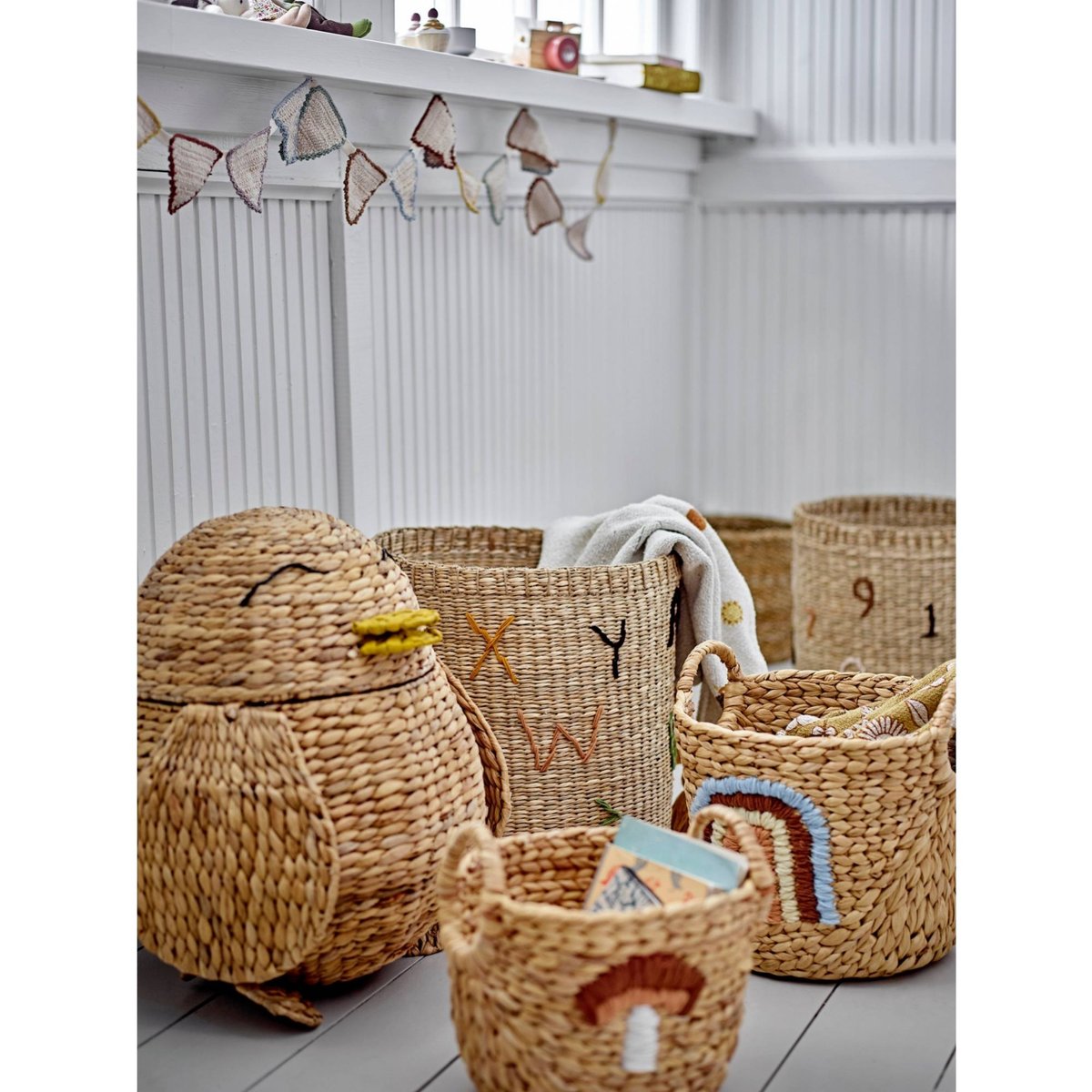 Paniers en jacinthe d'eau (Lot de 2) AGNES marron, BLOOMINGVILLE