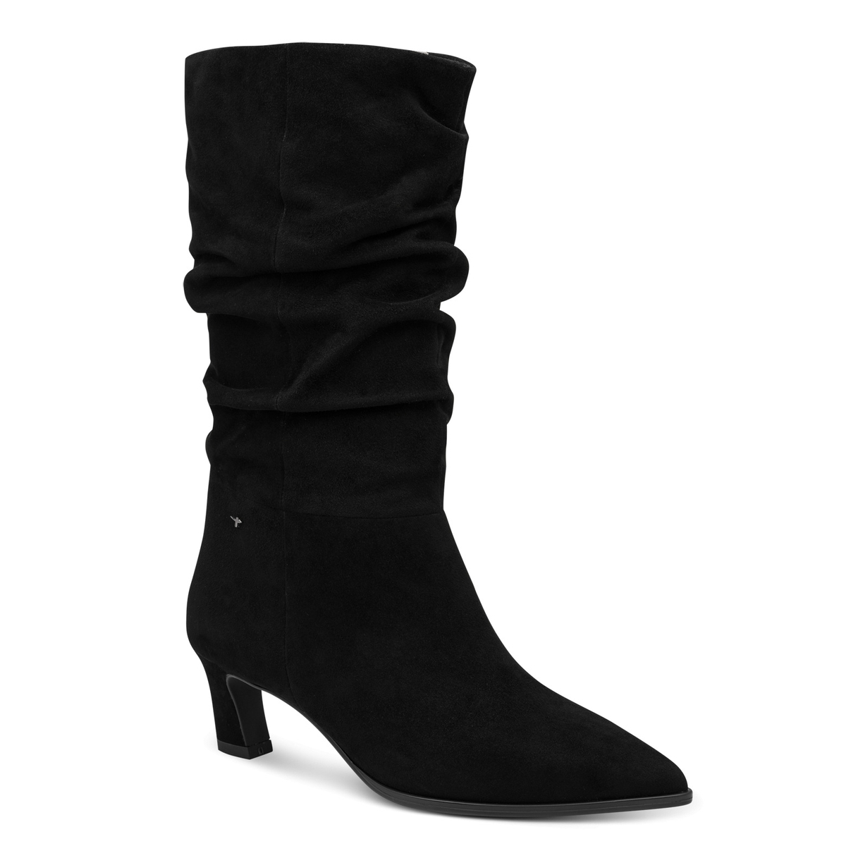 Bottine en cuir noir, TAMARIS