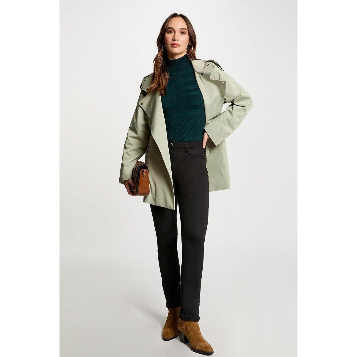 Pantalon droit noir, MORGAN