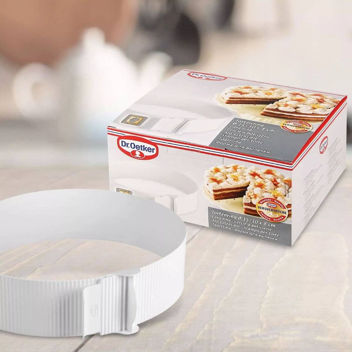 Cercle de pâtisserie réglable BAKER EDITION blanc, DR OETKER