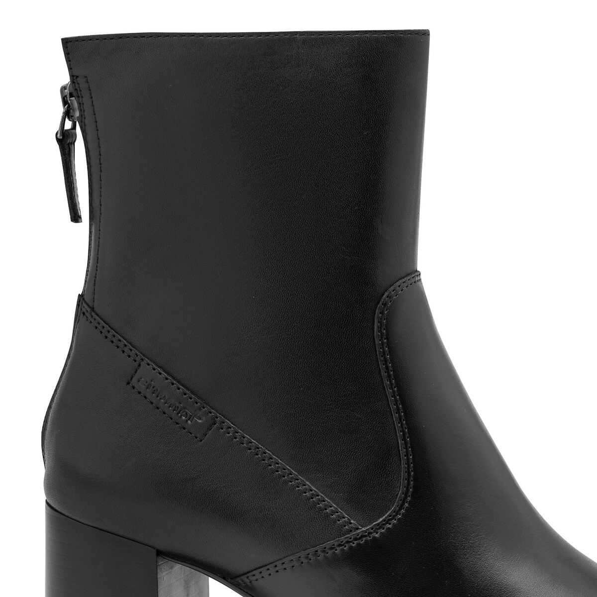 Heeled Leather Ankle Boots black, TAMARIS