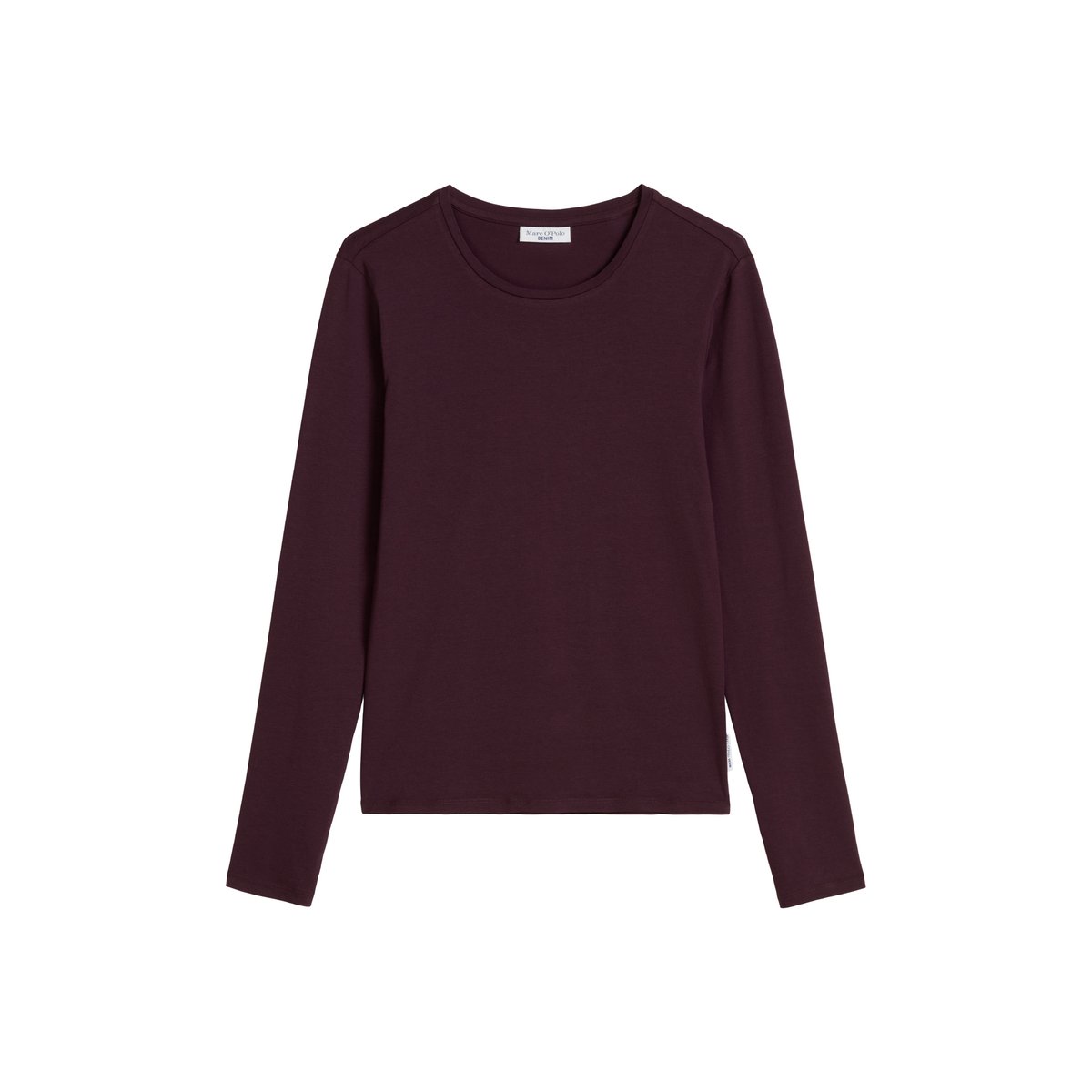 T-shirt long slim en doux mélange de coton bio rouge, MARC O’POLO DENIM