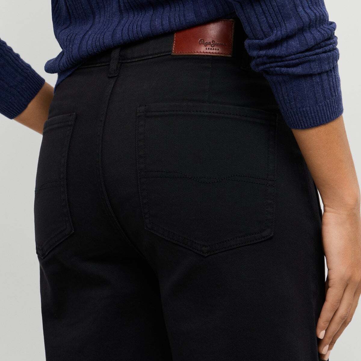 Pantalon Coupe Culotte En Sergé noir, PEPE JEANS