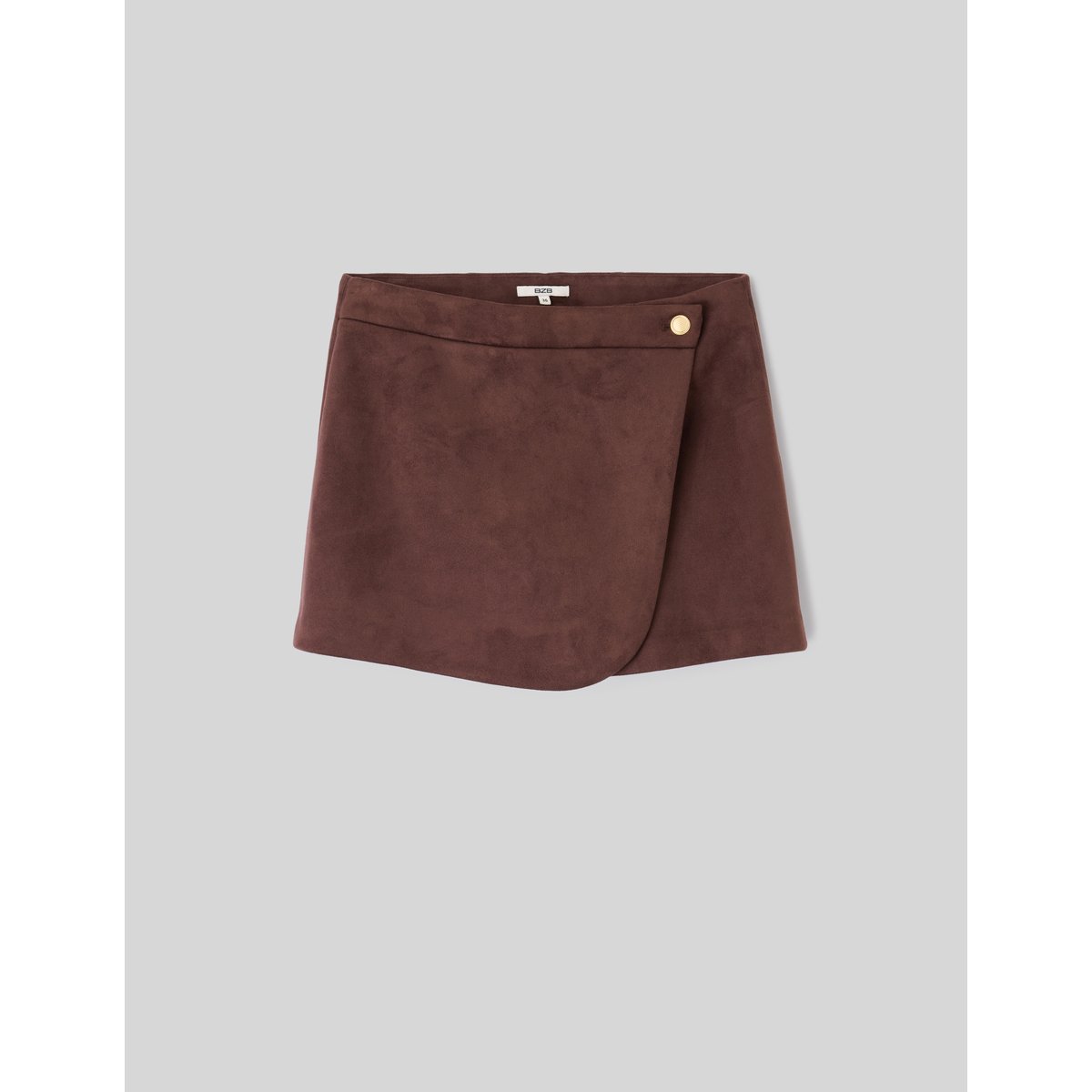 Jupe short suédine marron foncée, BZB