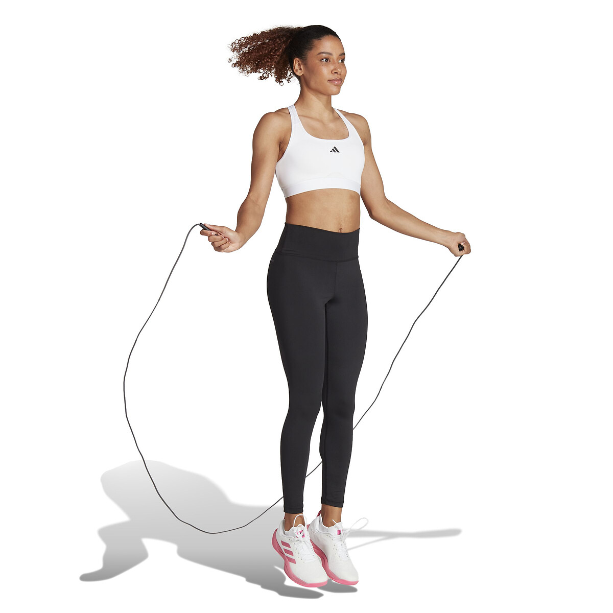 Brassière de sport, maintien moyen blanc, adidas Performance