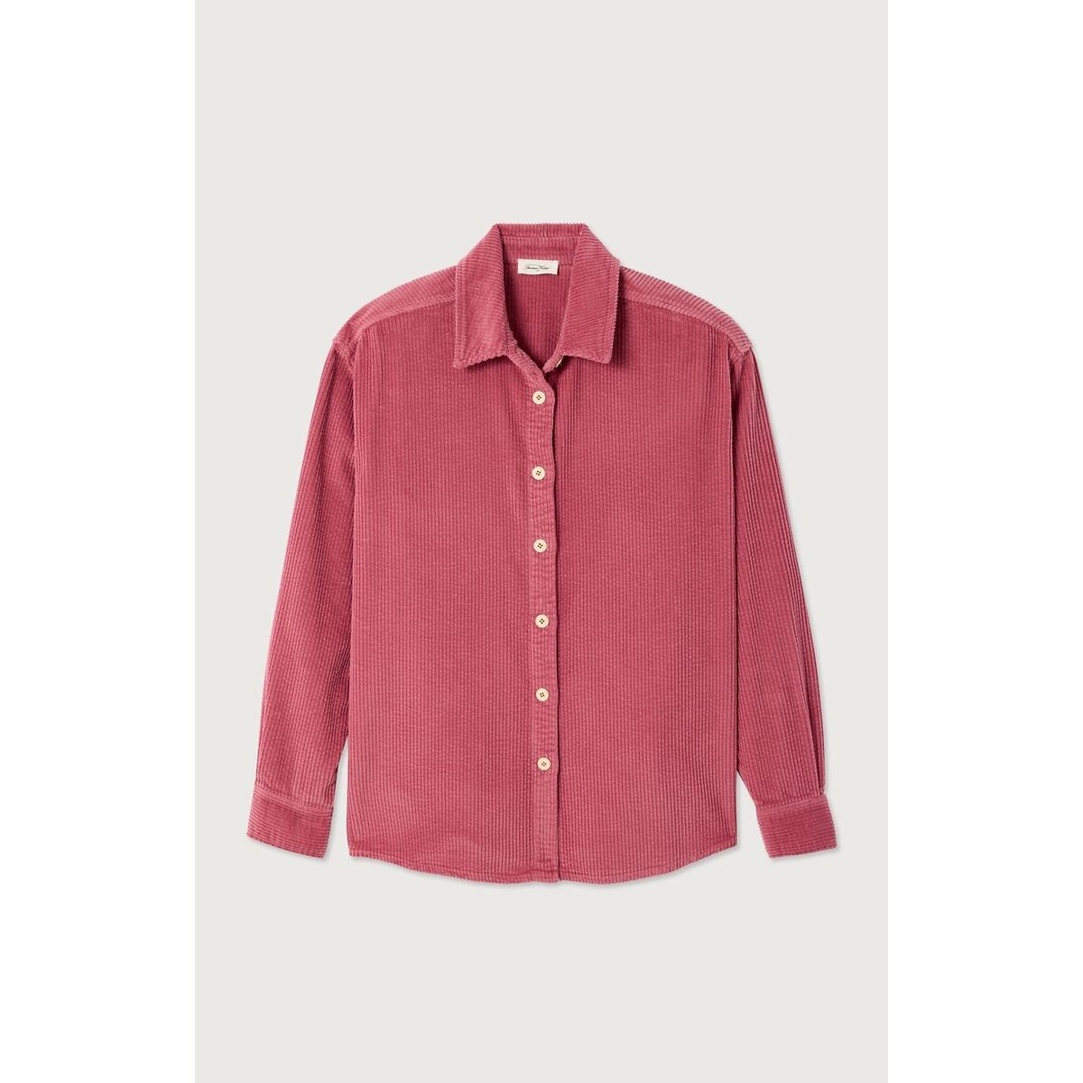 Chemise ample en velours, manches longues, PADOW bois de rose, AMERICAN VINTAGE