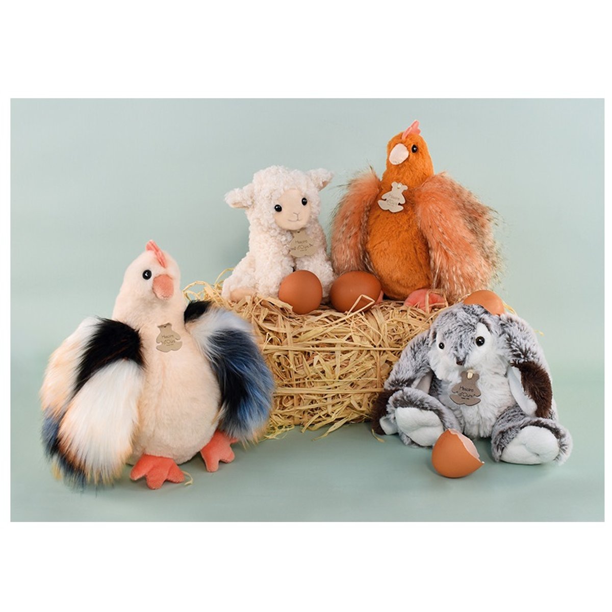 Peluche poulette petit modèle 20 cm beige, HISTOIRE D'OURS