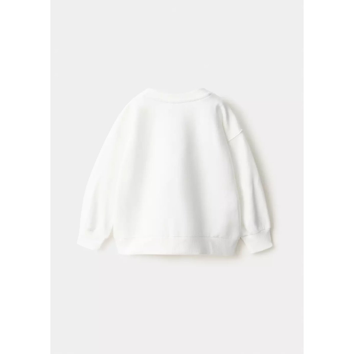 Sweat-shirt détail brodé blanc cassé, MANGO BABY