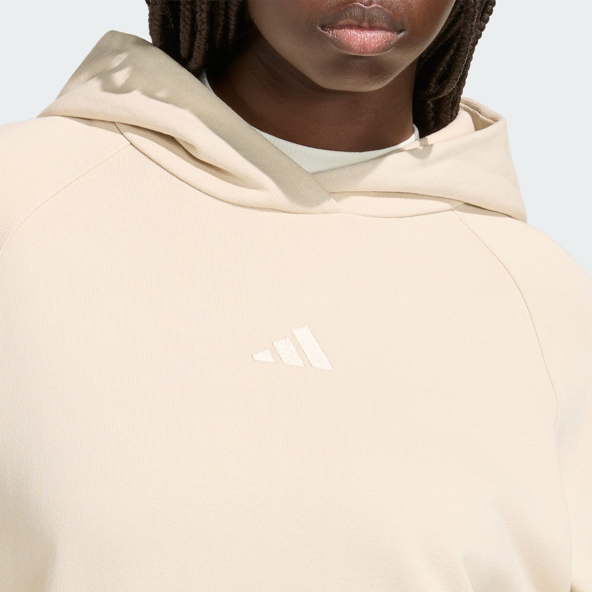 Sweat-Shirt À Capuche Adidas Kit 3-Stripes Sweat-Shirt À Capuche Adidas Kit 3-Stripes crystal linen / off white, ADIDAS SPORTSWEAR