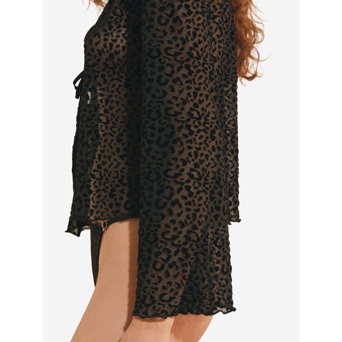 Top transparent nouable à motif léopard LADY noir, ETAM