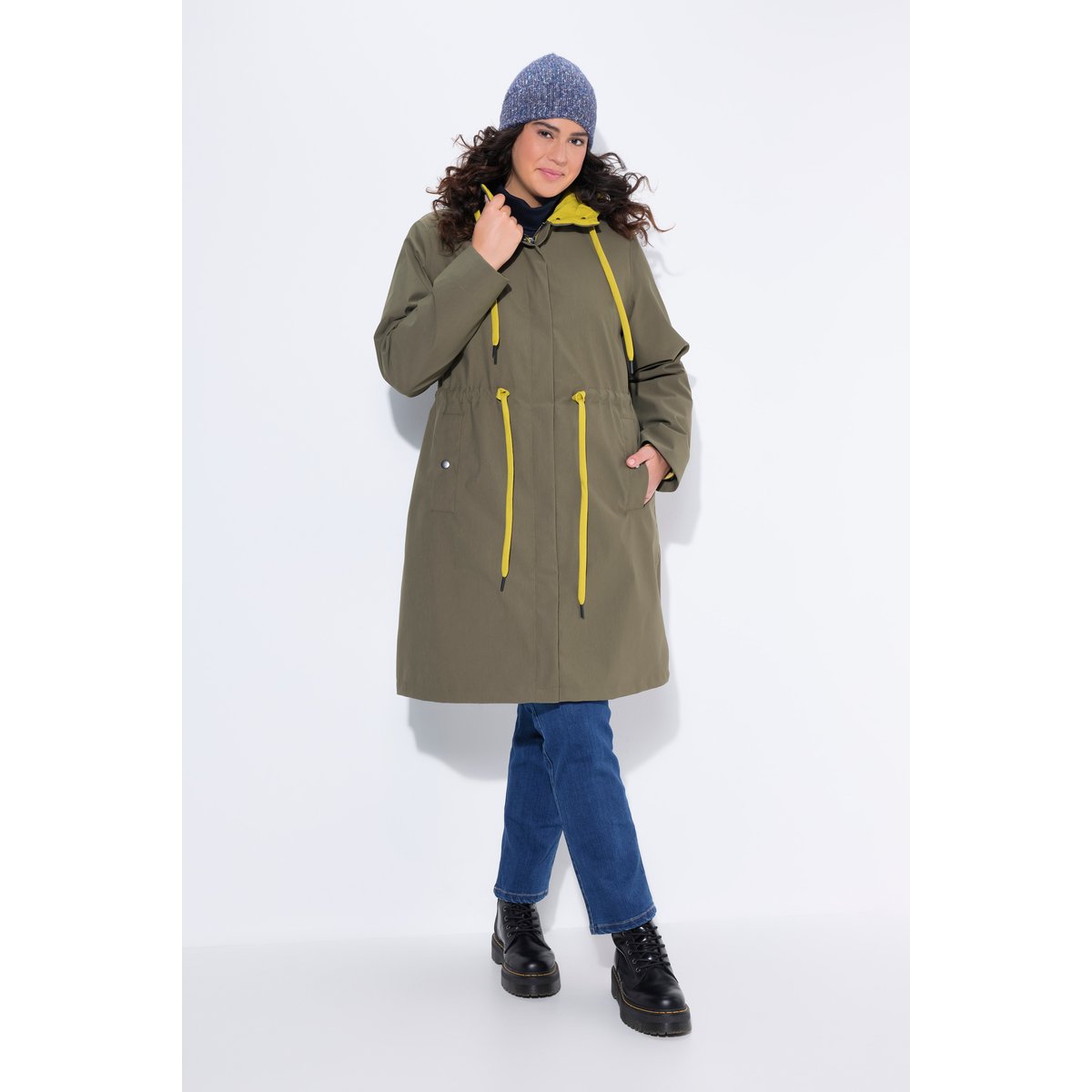 Parka technique HYPRAR 3-en-1 à capuche vert mousse, ULLA POPKEN
