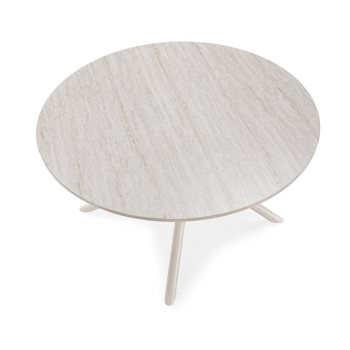 Table basse ronde avec pieds en métal - YSIA beige, CALICOSY