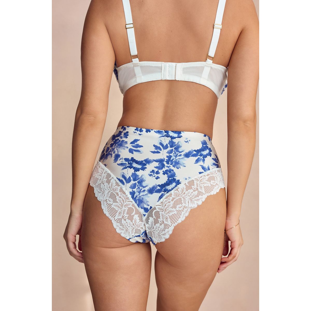 Culotte taille haute, lot de 2 bleu motif fleurs, NEXT