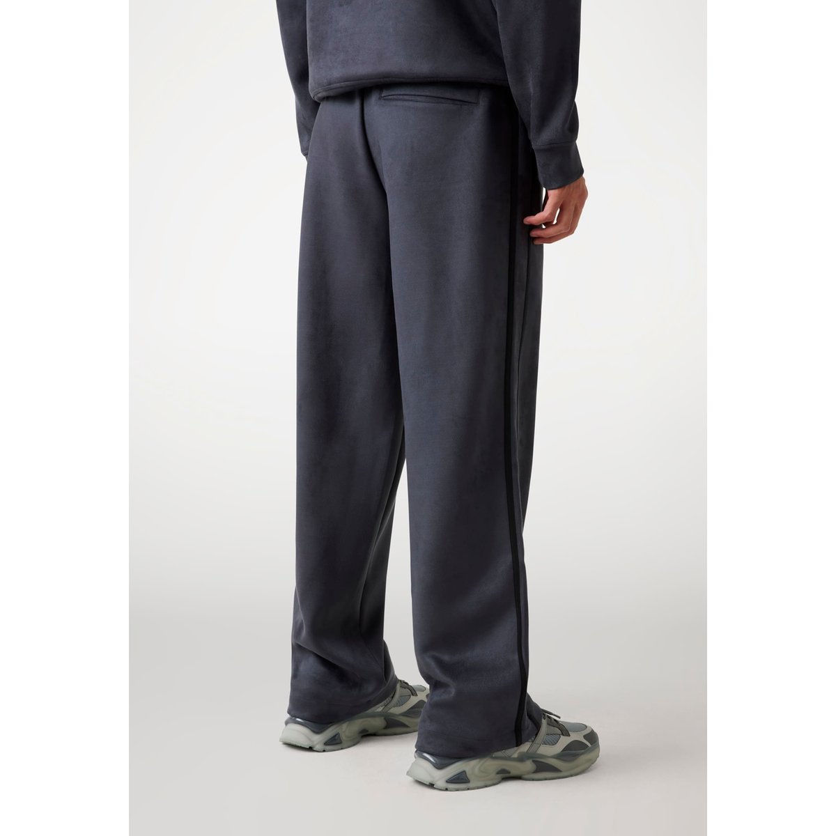 Pantalon Survêtement Néoprène Jambe Large gris, GUESS