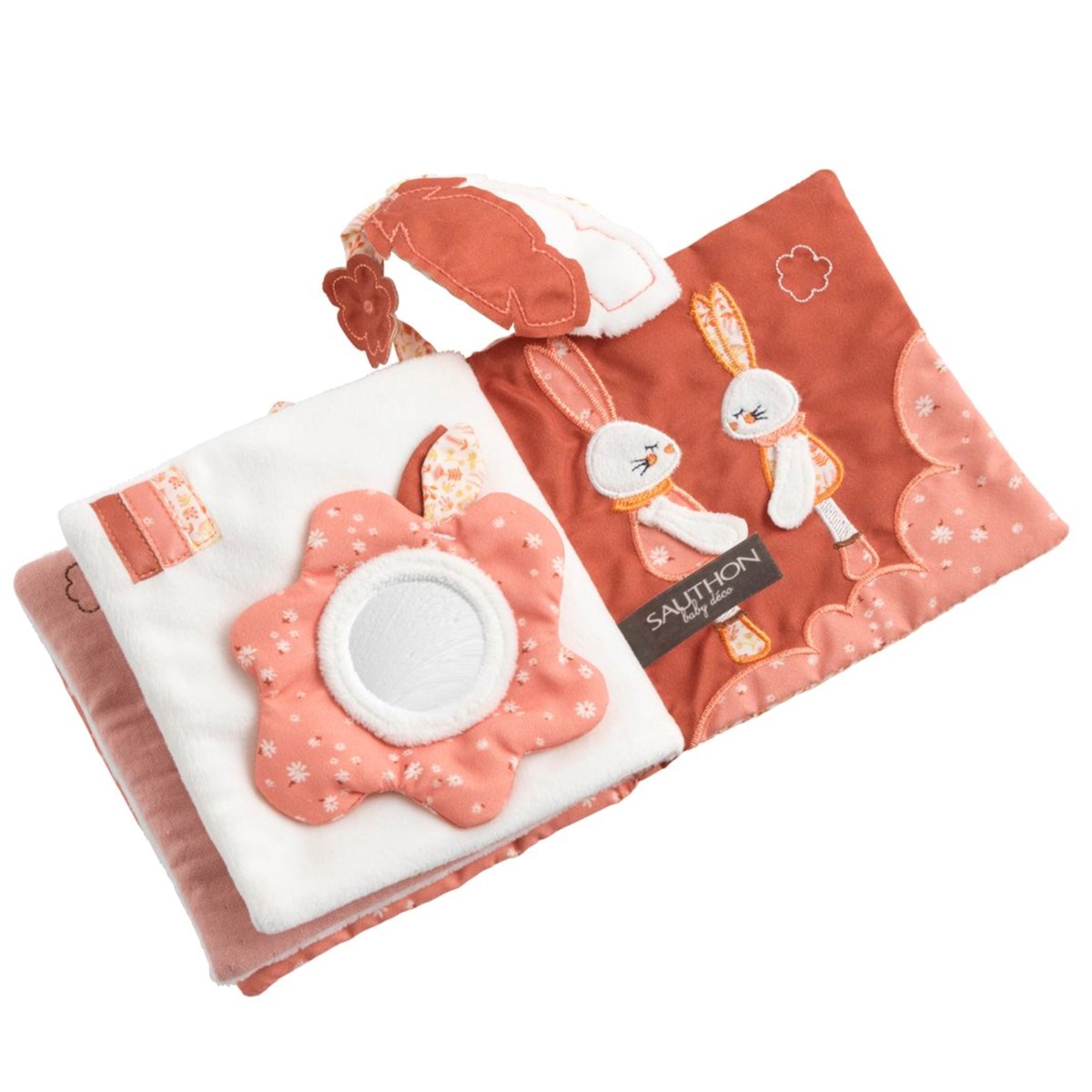 Livre d'éveil en polyester rose, SAUTHON
