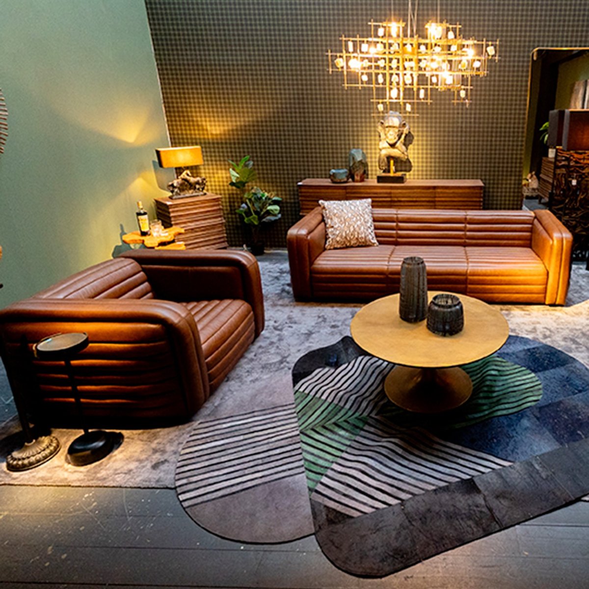 Fauteuil en cuir, AURELIO marron, KARE DESIGN