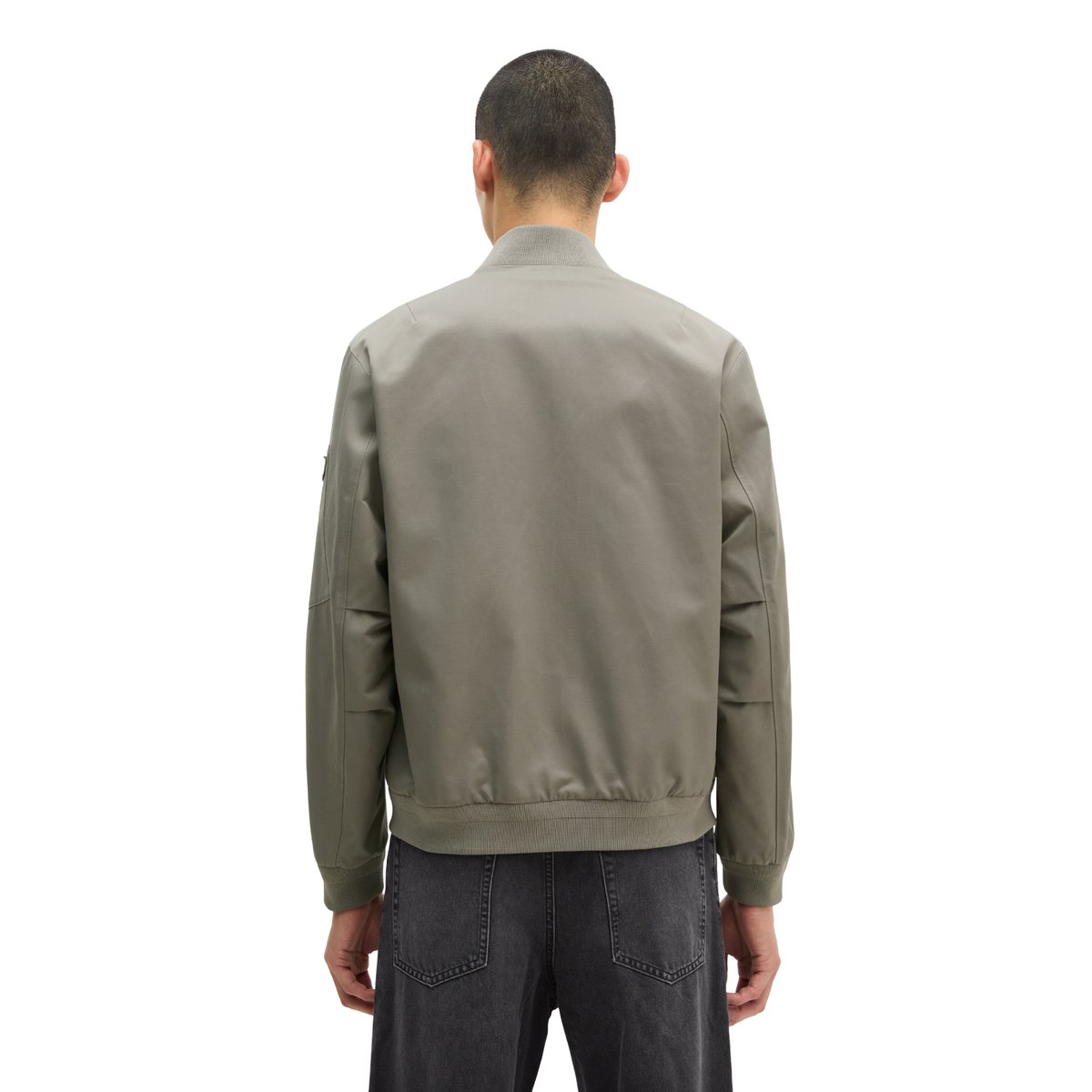 Blouson régulier avec poche zippée sur la manche gris, MARC O'POLO
