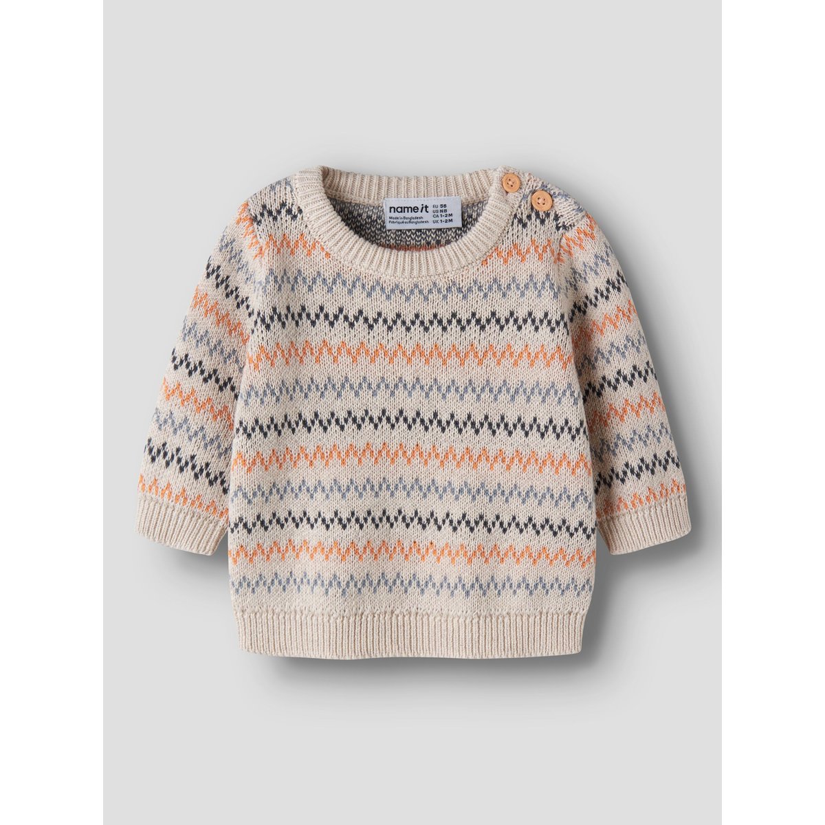 Pull En Maille blanc - peyote melange1, NAME IT