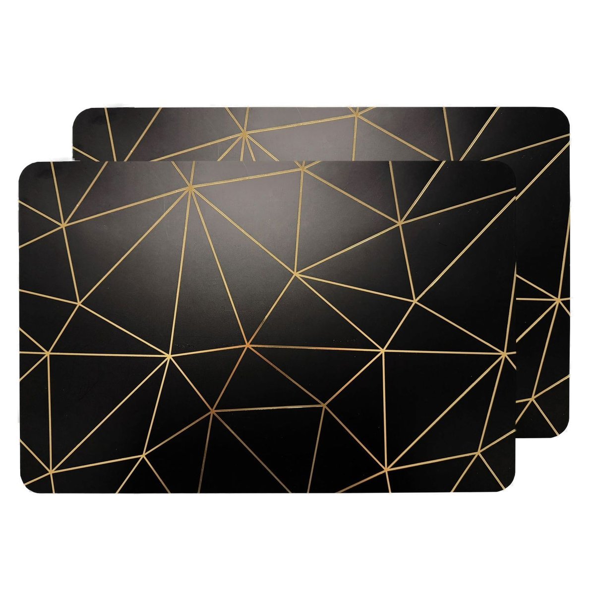 Lot de 2 sets de table avec encre métallique COPPER or, TOILINUX