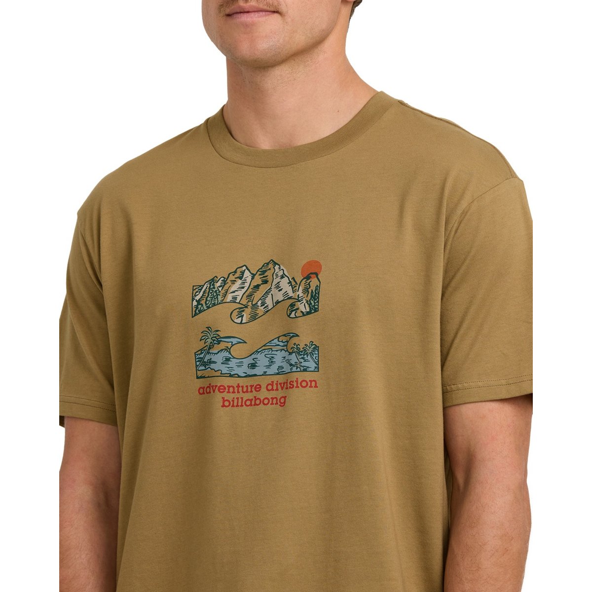 T shirt manches courtes GLIMPSE A/DIV marron gravel, BILLABONG