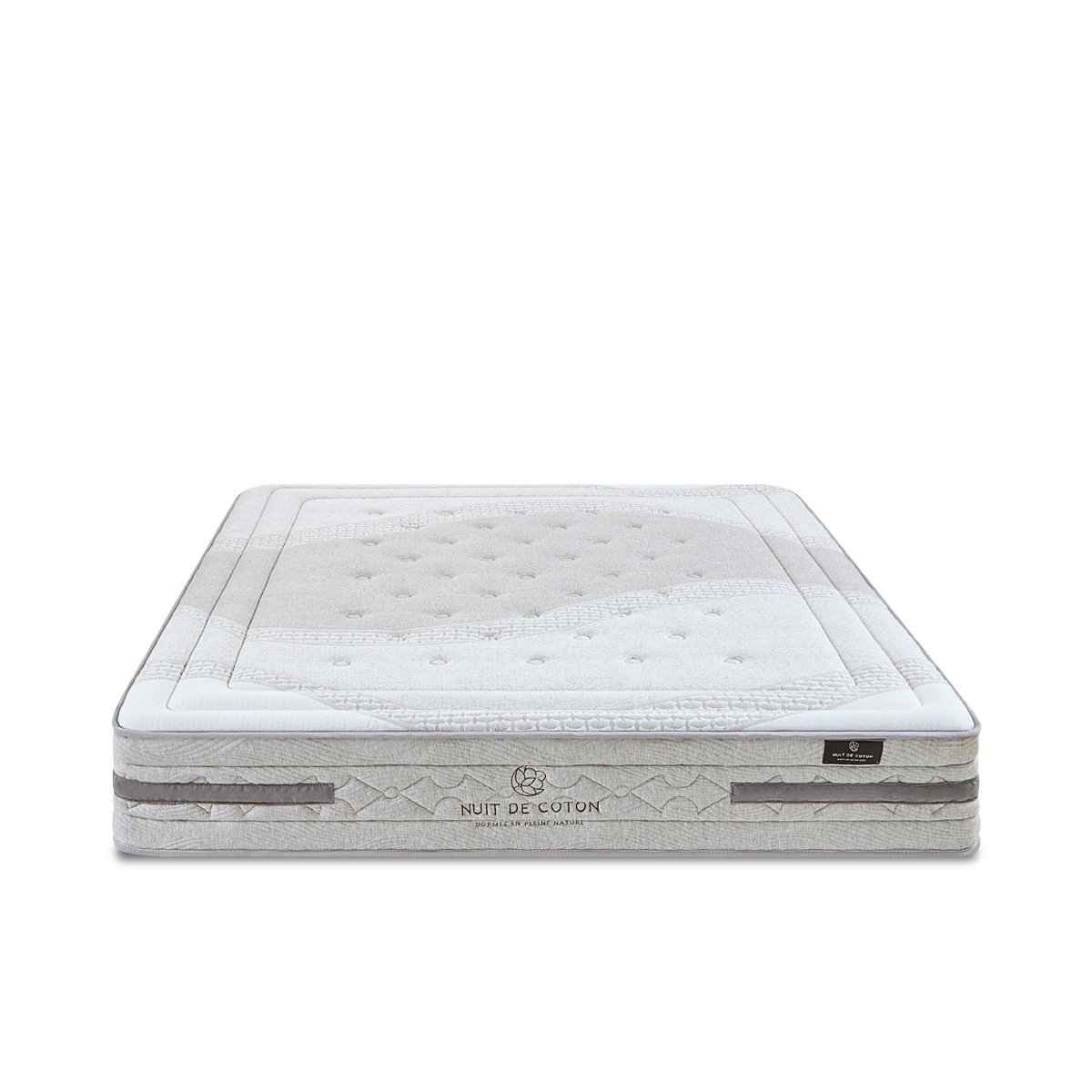 Matelas Ressorts ensachés Sérénade 160x200 cm Accueil Mousse beige, BELLECOUR