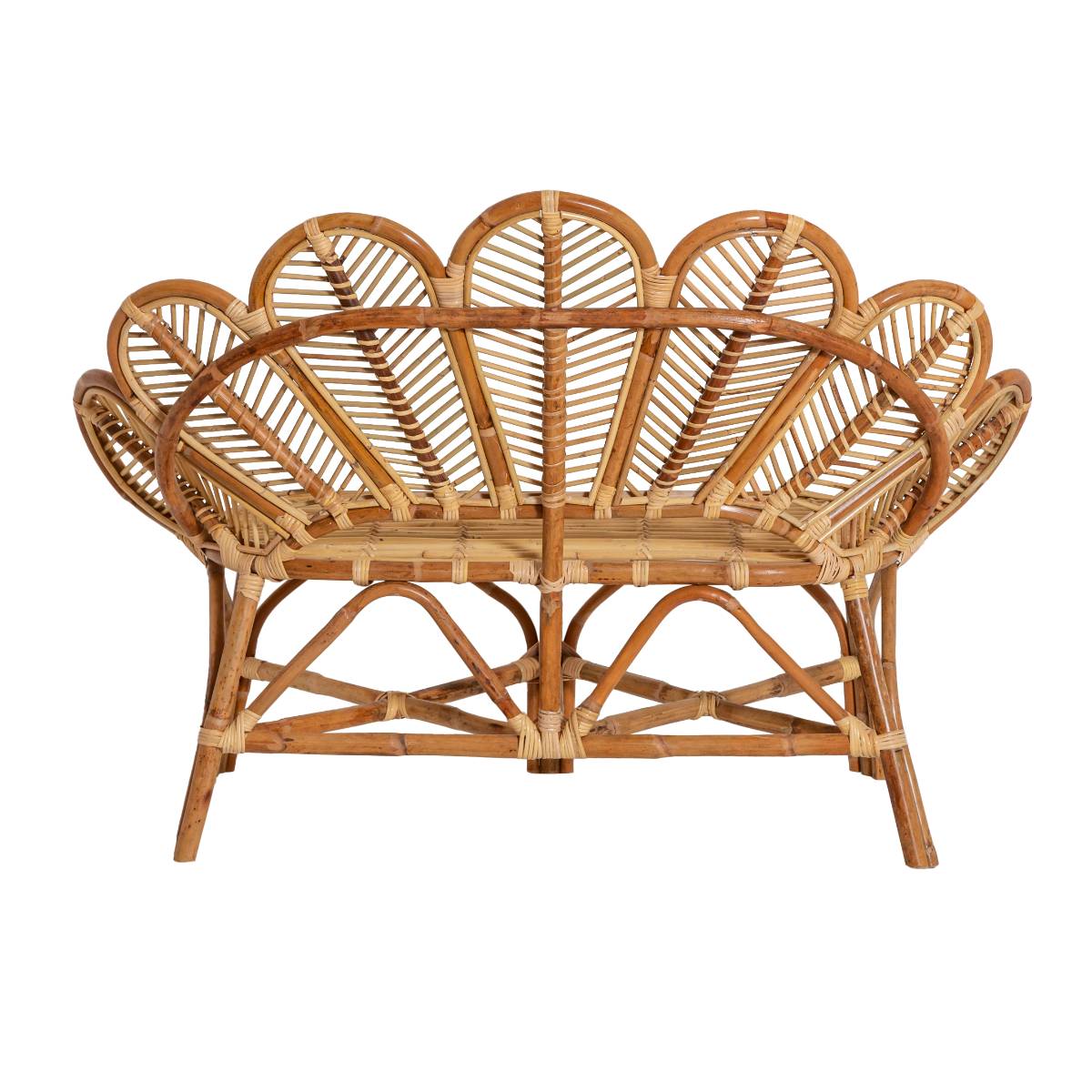 Banquette en rotin RATTAN bois clair, MADE IN MEUBLES 