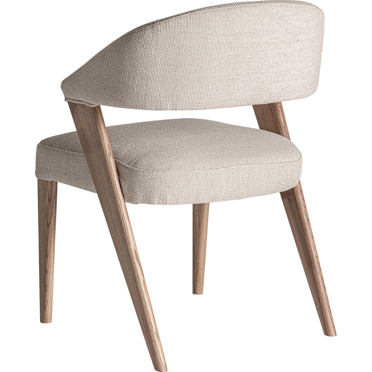 Chaise contemporaine en chêne vieilli brun clair effet vieilli, RECOLLECTION