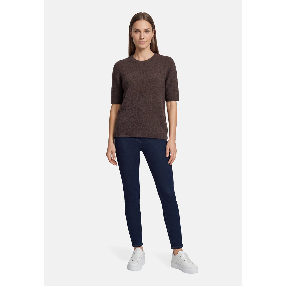 Pull-over en maille manches courtes muskat, BETTY BARCLAY