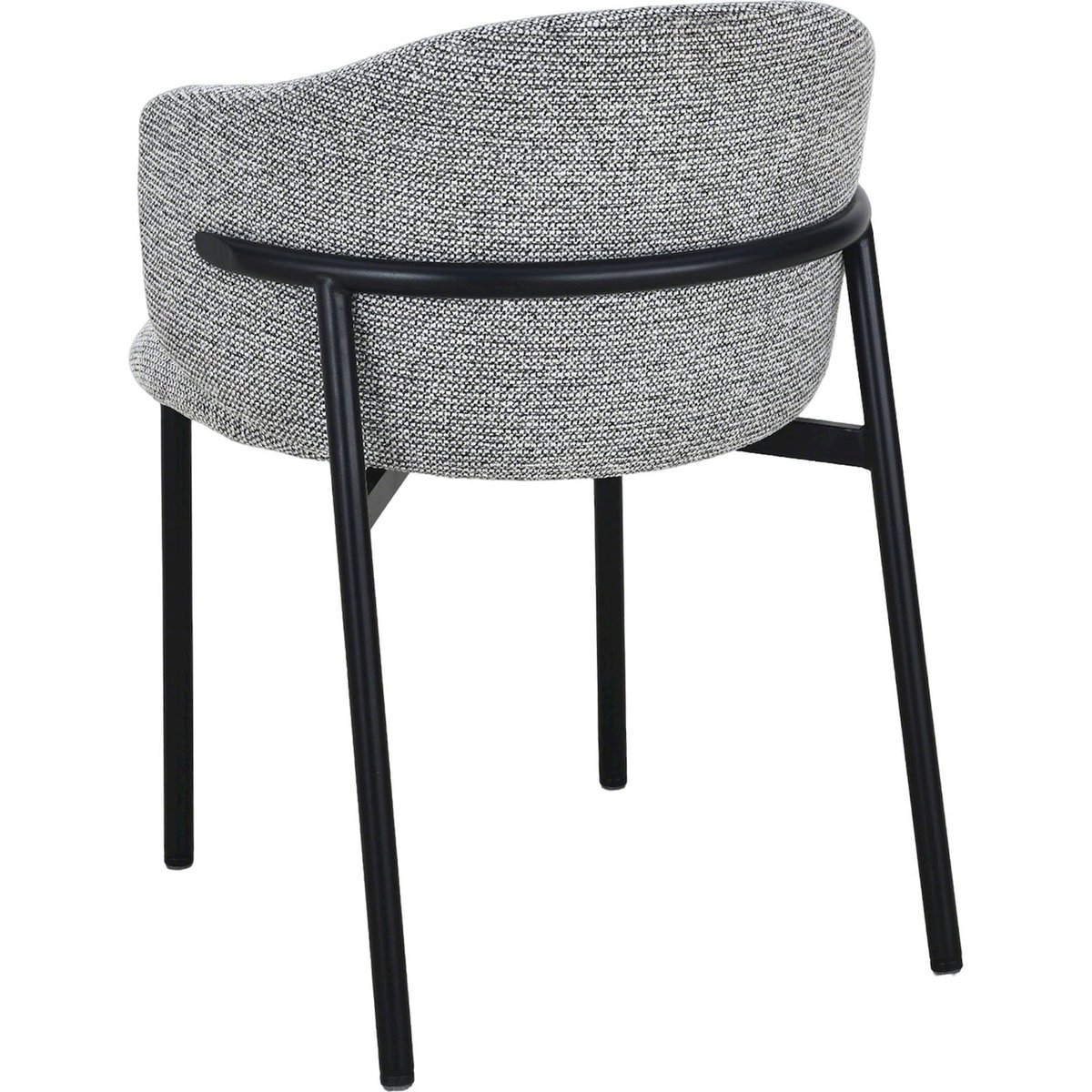 Chaise de salle à manger enveloppante SONNAE gris chiné et noir, RECOLLECTION