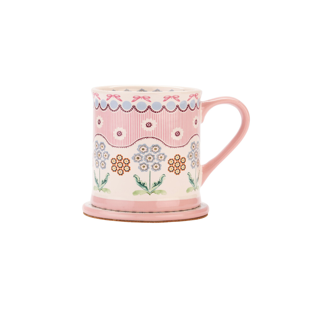 Spitalfields Silk Mug & Coaster Set pink, CATH KIDSTON