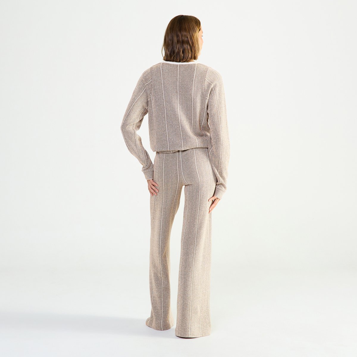 Pantalon  en coton EXQUISE ecru, LAURENCE TAVERNIER