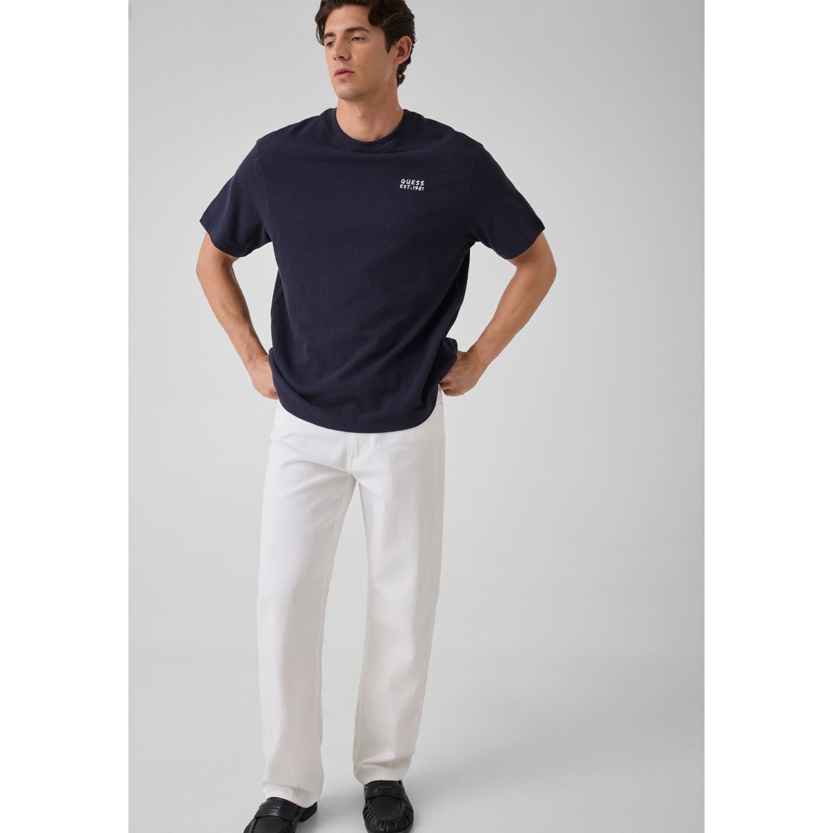 T-Shirt Imprimé bleu foncé, GUESS