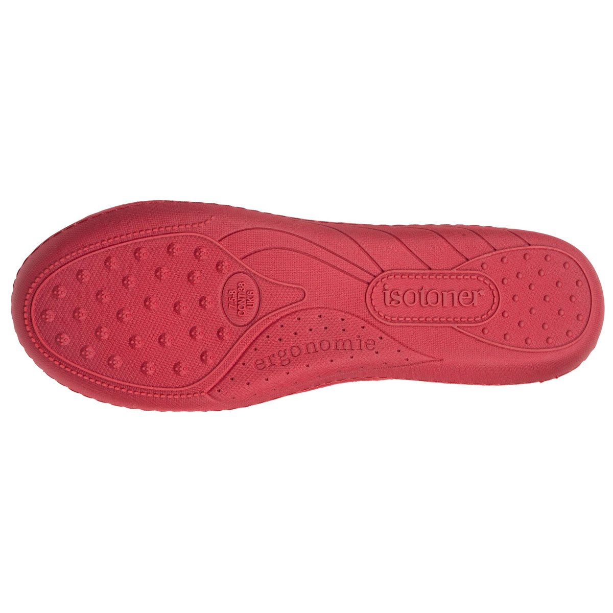 Chaussons Ballerines rouge, ISOTONER