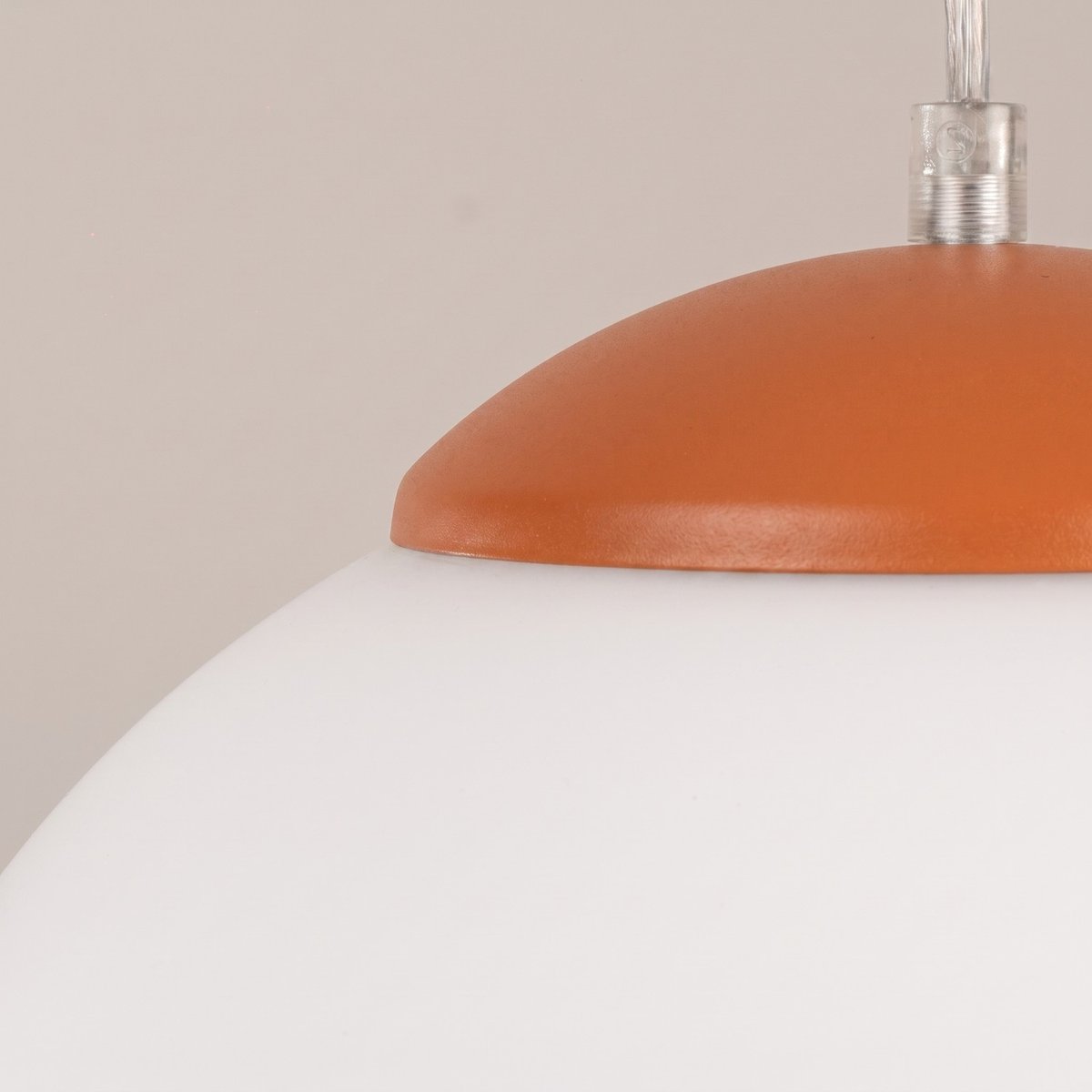 Suspension Acier Ocre Rouge E27 1 Ugo ocre rouge, EDEN