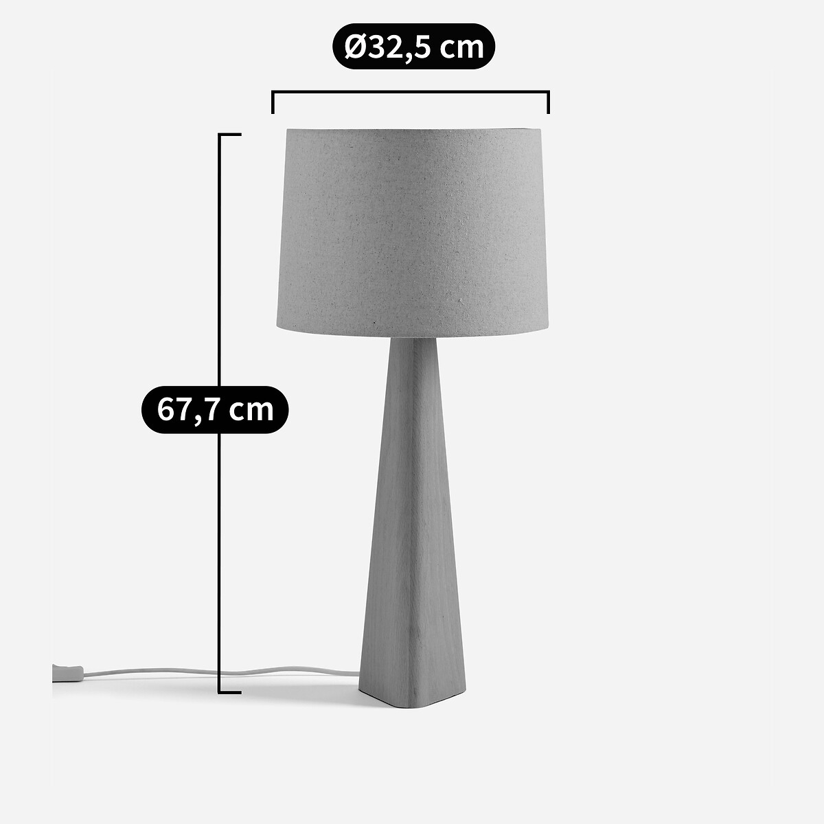 Lampada in rovere tinta noce e lino, Nestwood noce, AM.PM