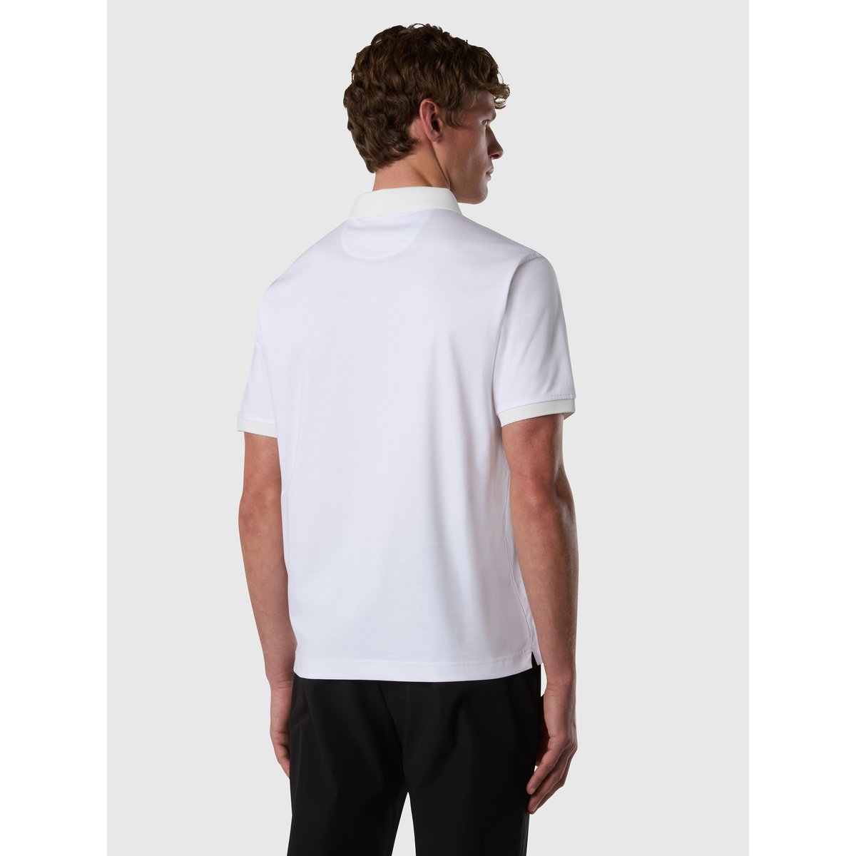 Polo en maillot modal blanc, NORTH SAILS