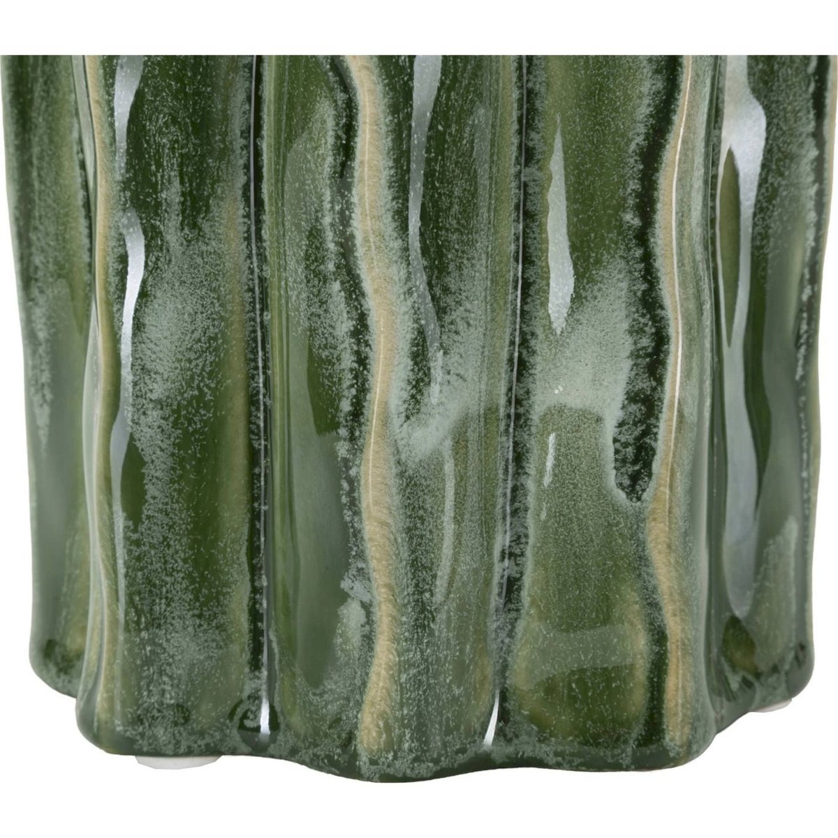 Vase cactus en céramique brillante MODERN vert brillant, RECOLLECTION