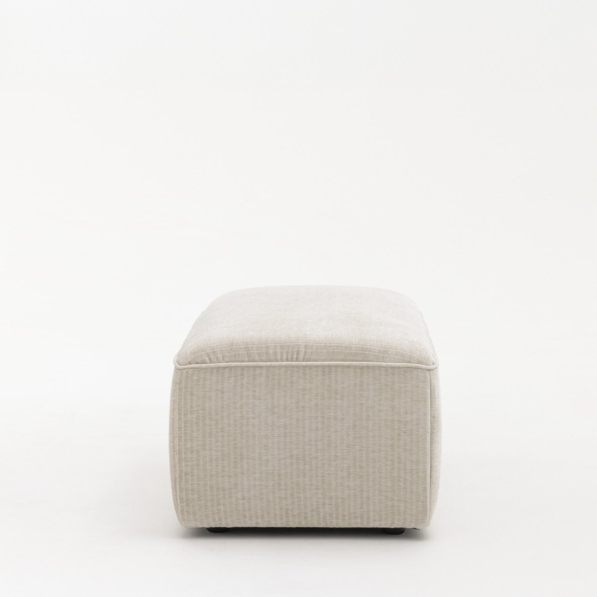 Pouf pour canapé modulable en velours côtelé - NOOR écru, DRAWER