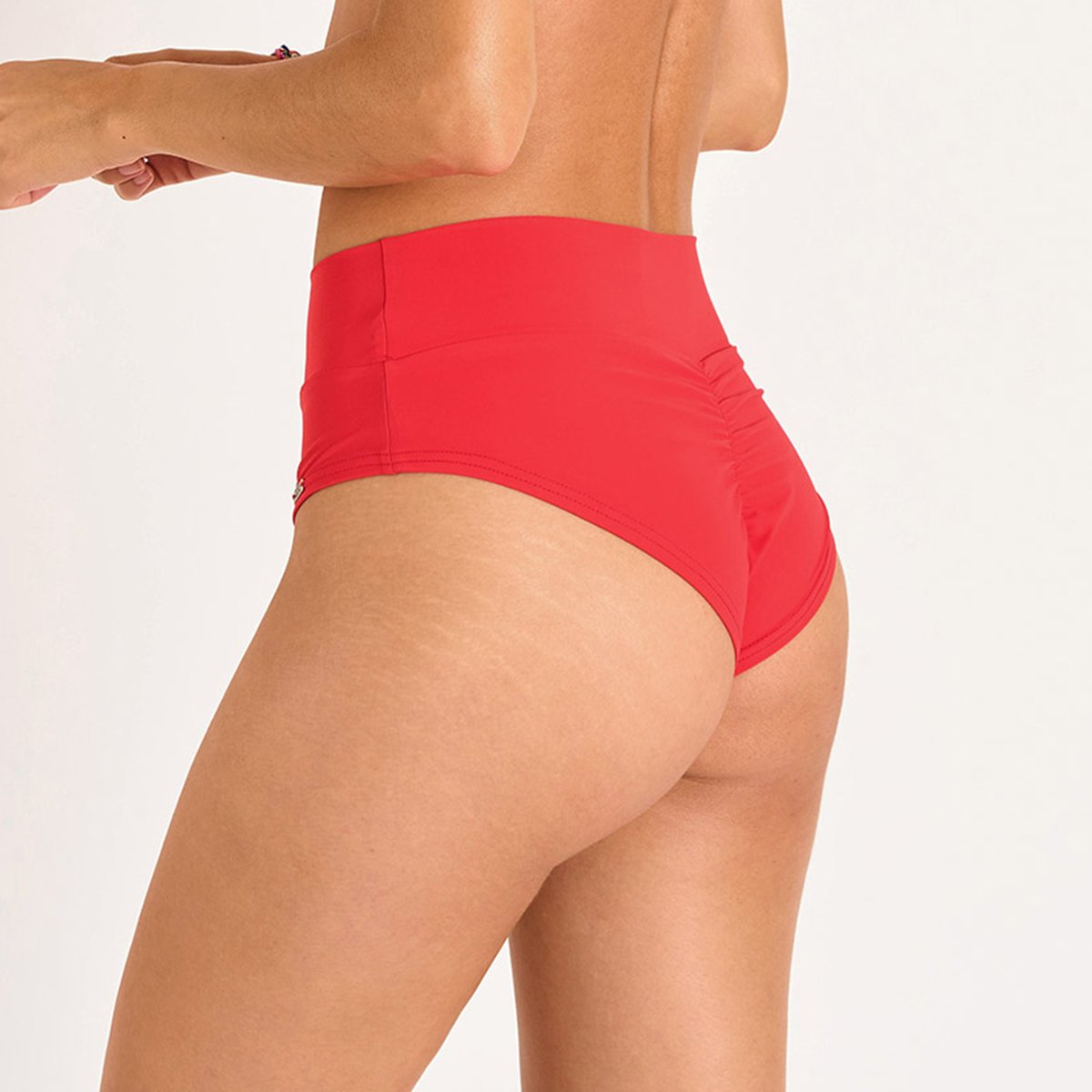 Bas de maillot taille haute Zappa - SPRING rouge intense, BANANA MOON