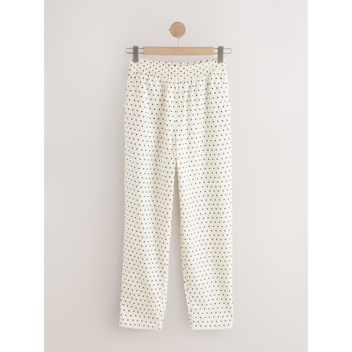 Pantalon bouffant en lin mélangé tache blanche/noire, NEXT