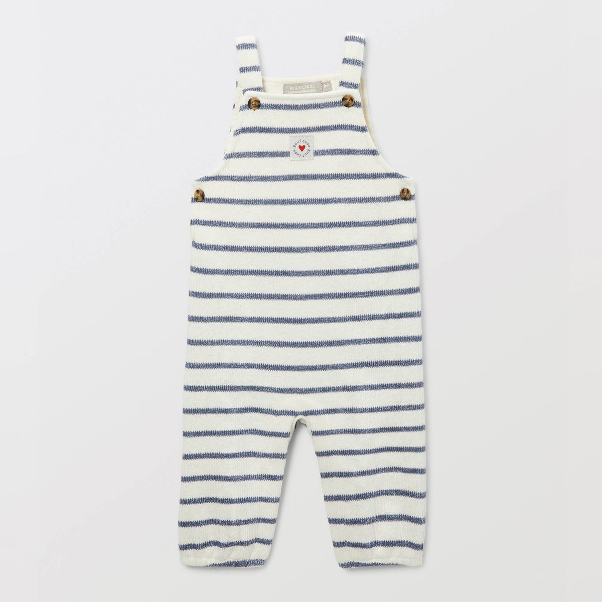 Salopette rayé pierre bleue, BOUT'CHOU